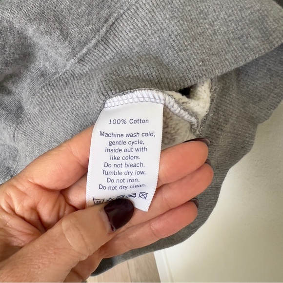 Clare V Melange Oversized Sweatshirt in Gray Grey - Picture 6 of 6